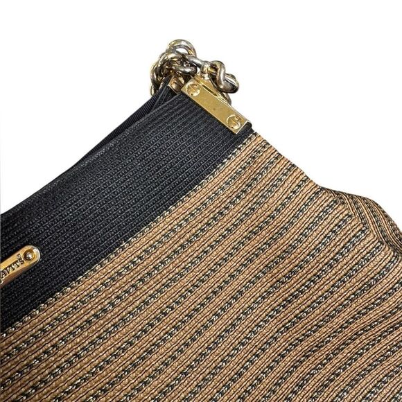 Eric Javits Gold-Tone Raffia Straw Tote Handbag - Picture 10 of 13